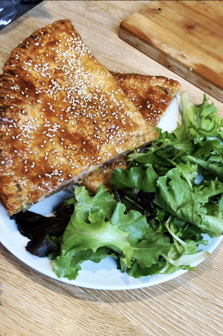 Tarte feuilletée courgettes jambon comté