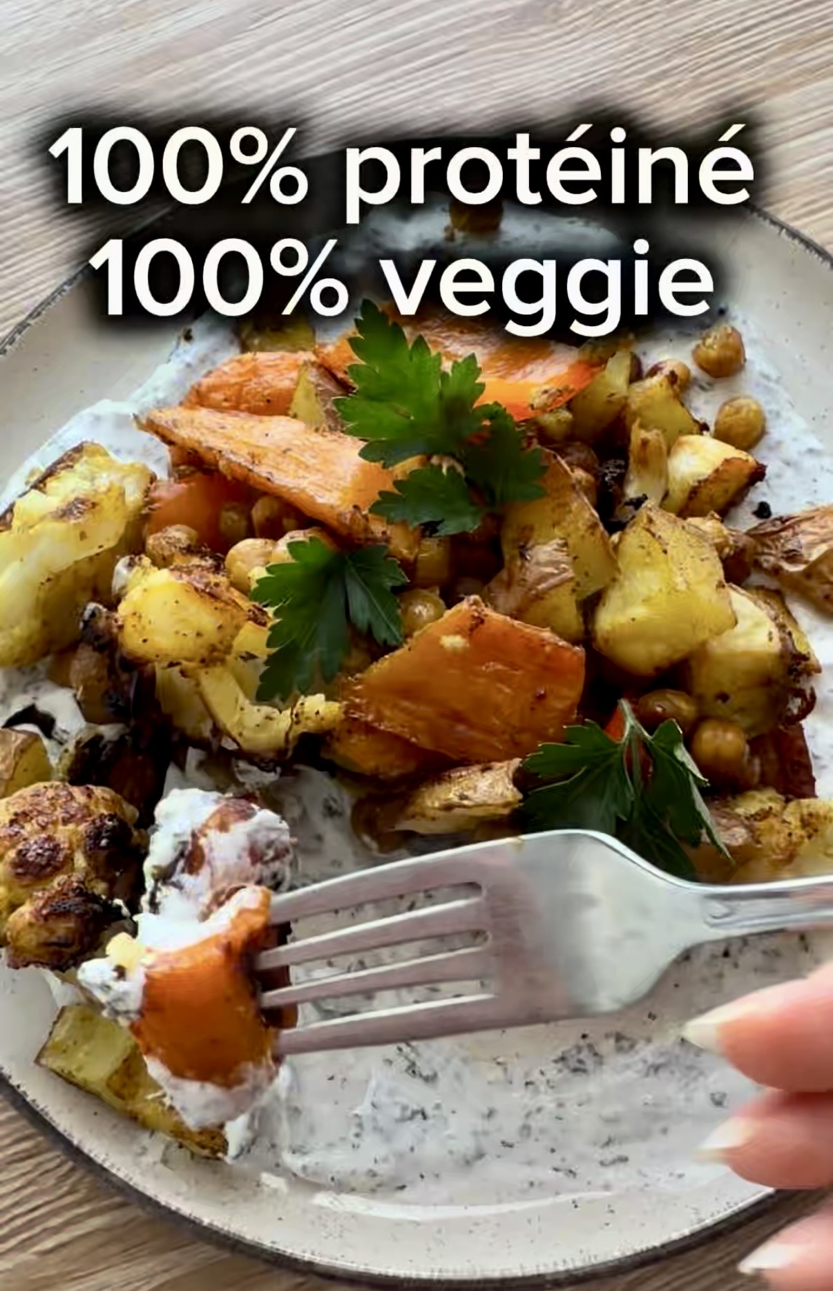 Légumes rôtis au four & sauce légère au skyr