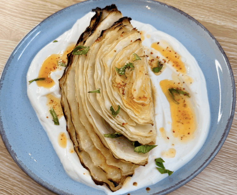 chou rôti sauce tahini