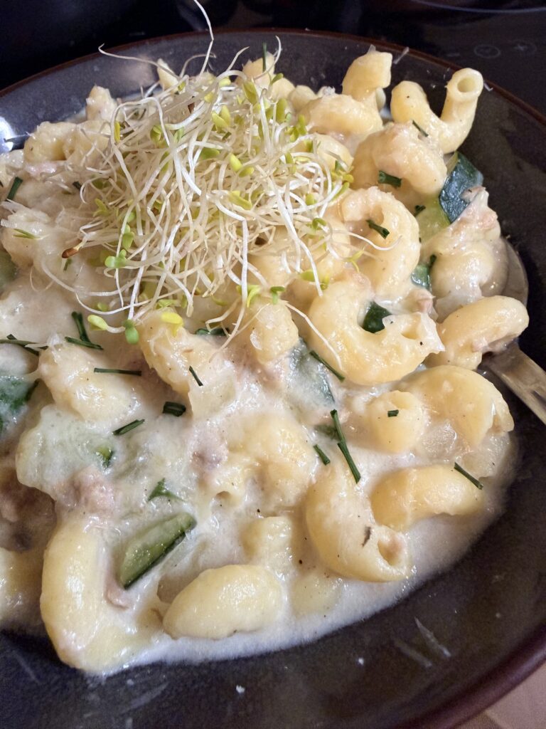 Pâtes au thon, courgettes & parmesan (spécial zéro charge mentale)