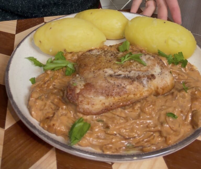 Poulet au vinaigre (version maison aux oignons)